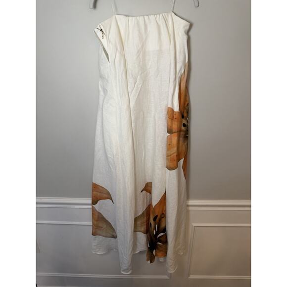 Significant Other Parisa Placed Floral Strapless 100%Linen Maxi Dress Size 6 NEW - Picture 11 of 15
